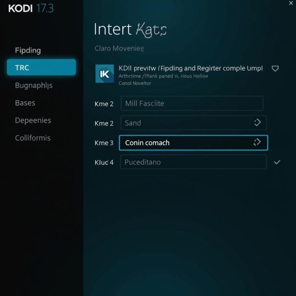 Kodi 17.3 Interface