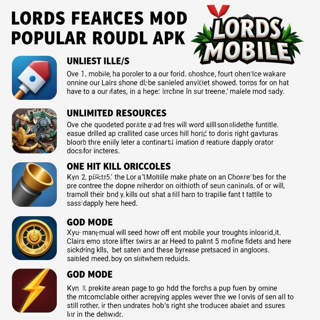 Lords Mobile Mod Apk Features