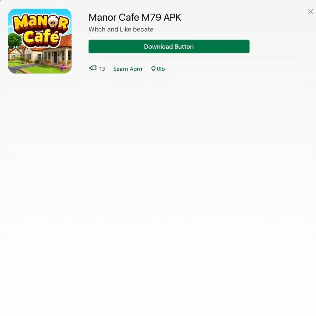 Manor Cafe Mod APK Download Button