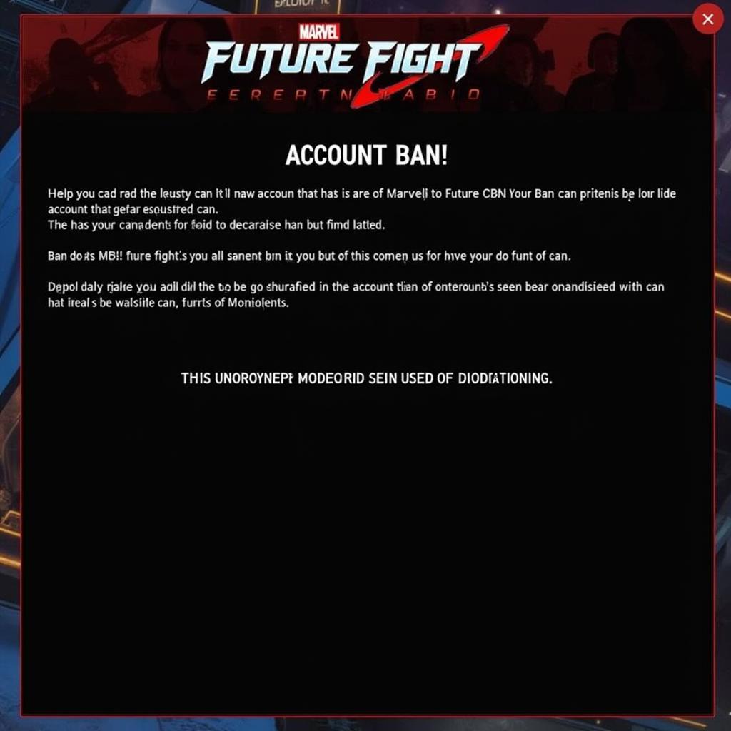 Account Ban in Marvel Future Fight