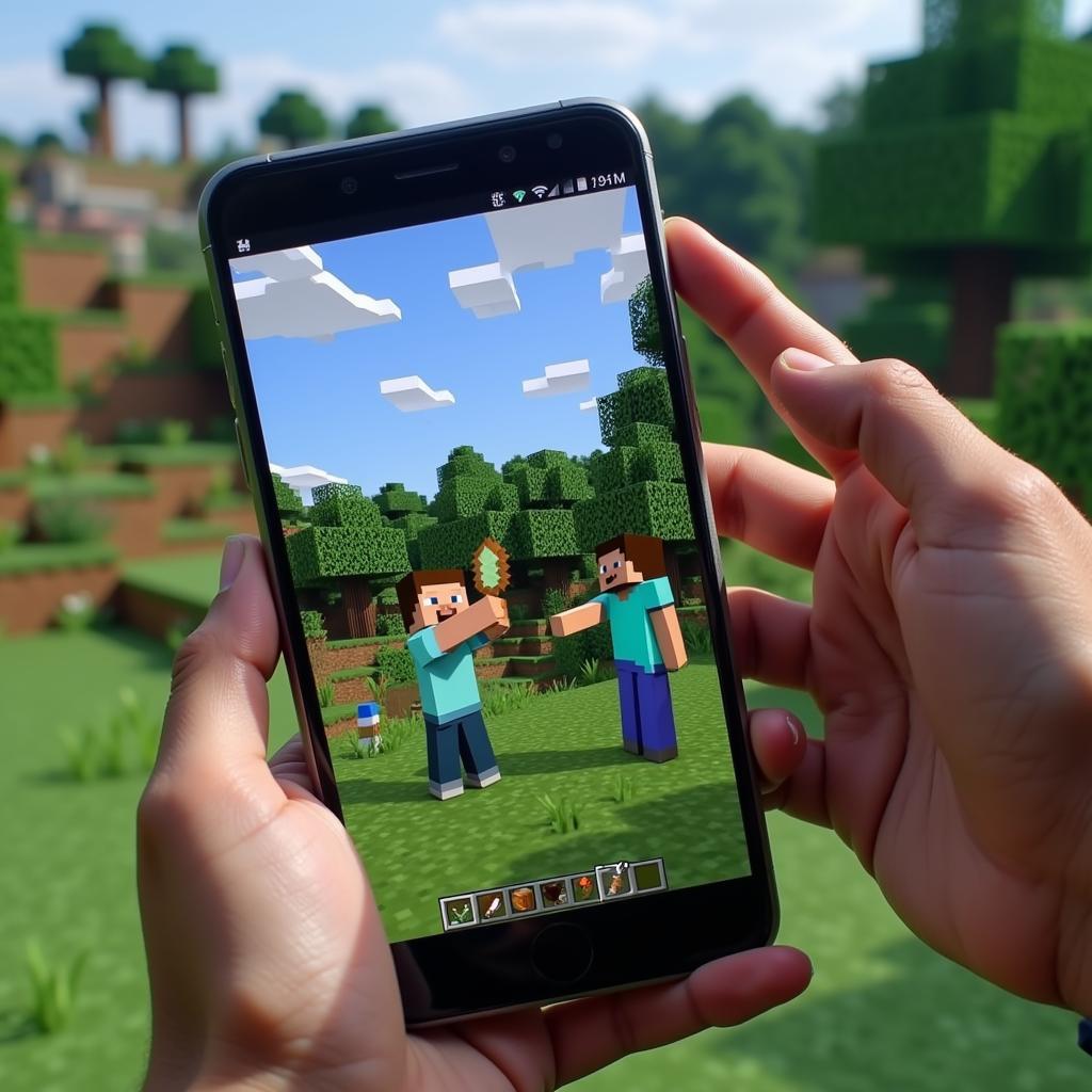 Minecraft 0.9.0 on Mobile Device