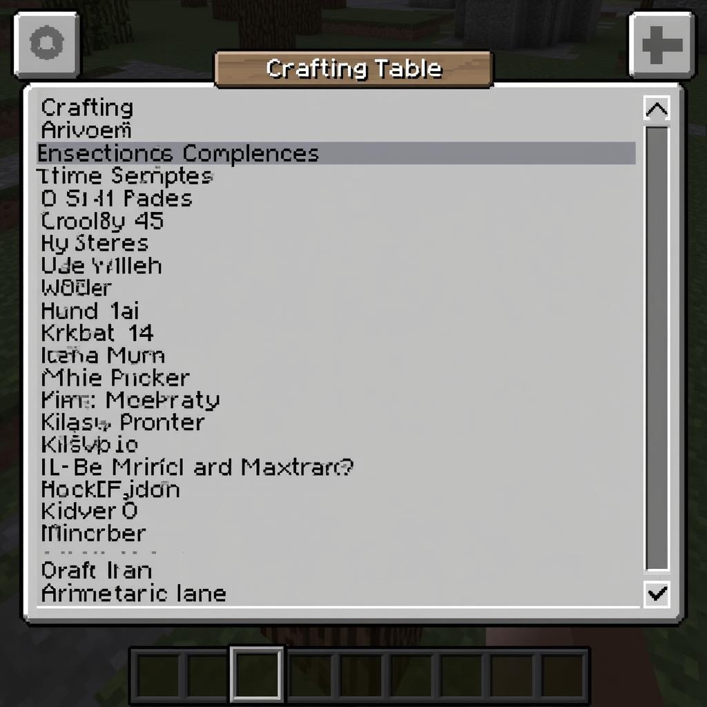 Minecraft 1.0 6.0 Crafting Table