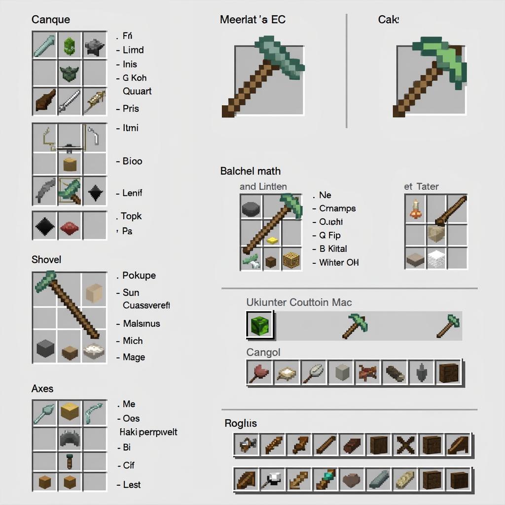 Crafting Essential Tools in Minecraft 1.1.0.9