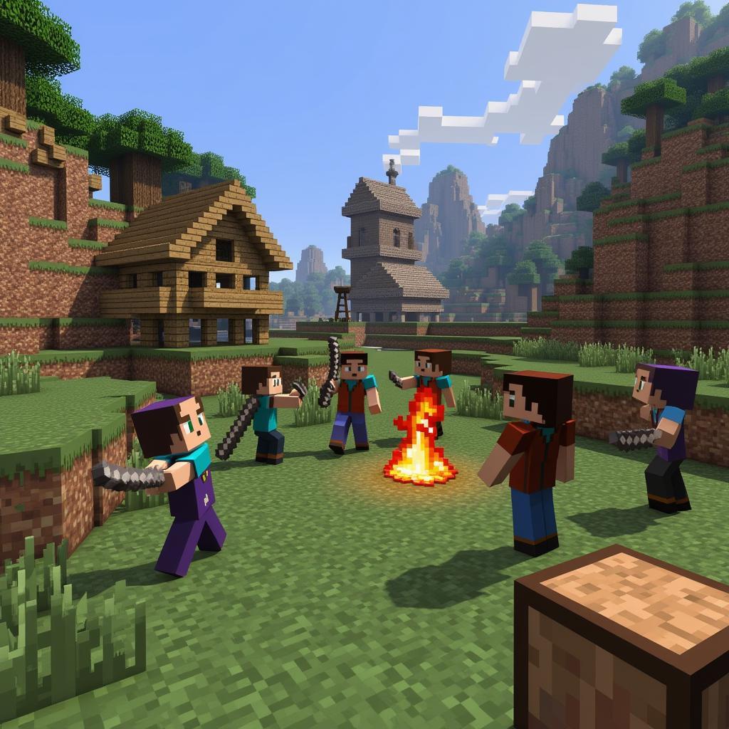 Multiplayer Gameplay in Minecraft 1.1.0.9 APK