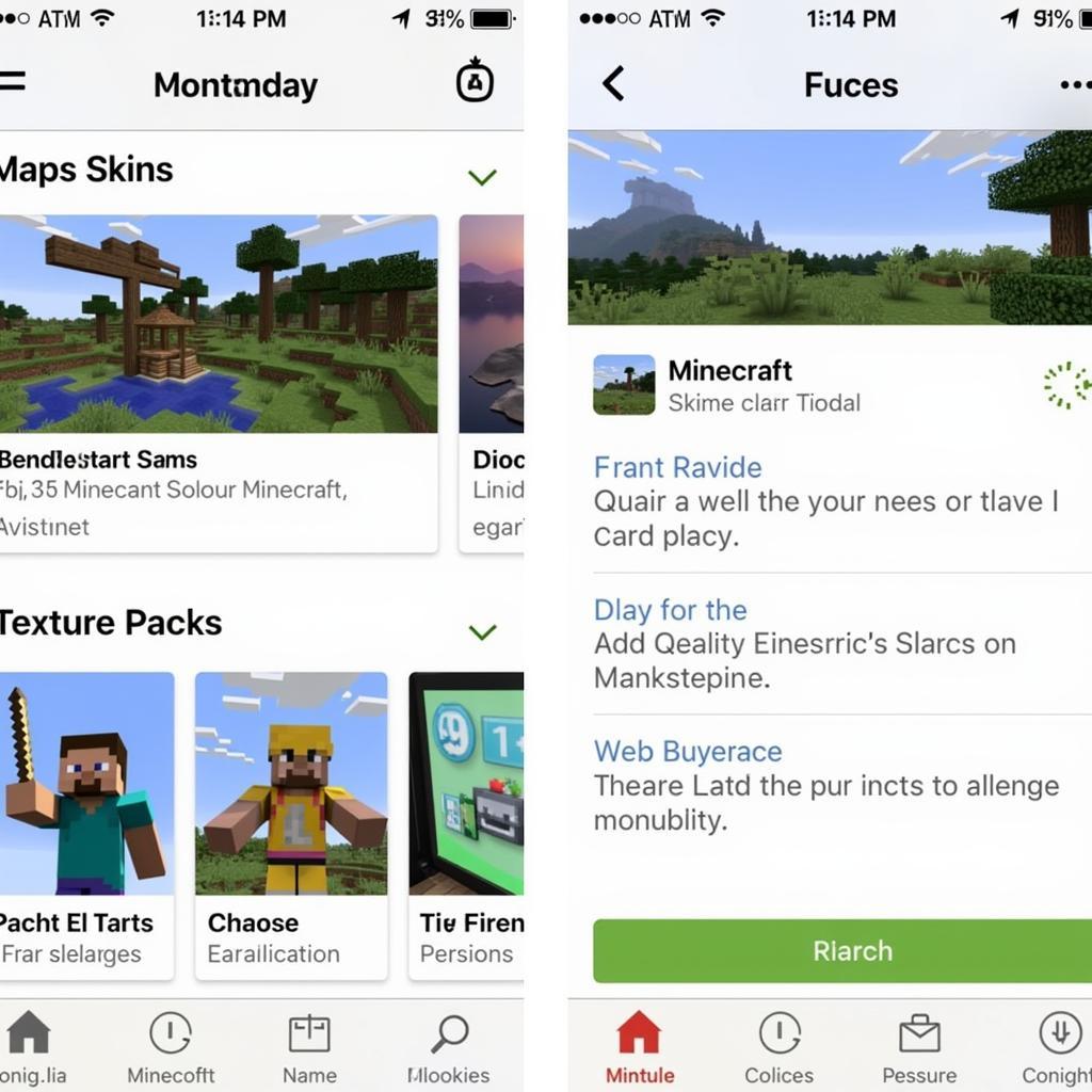 Minecraft iOS Marketplace