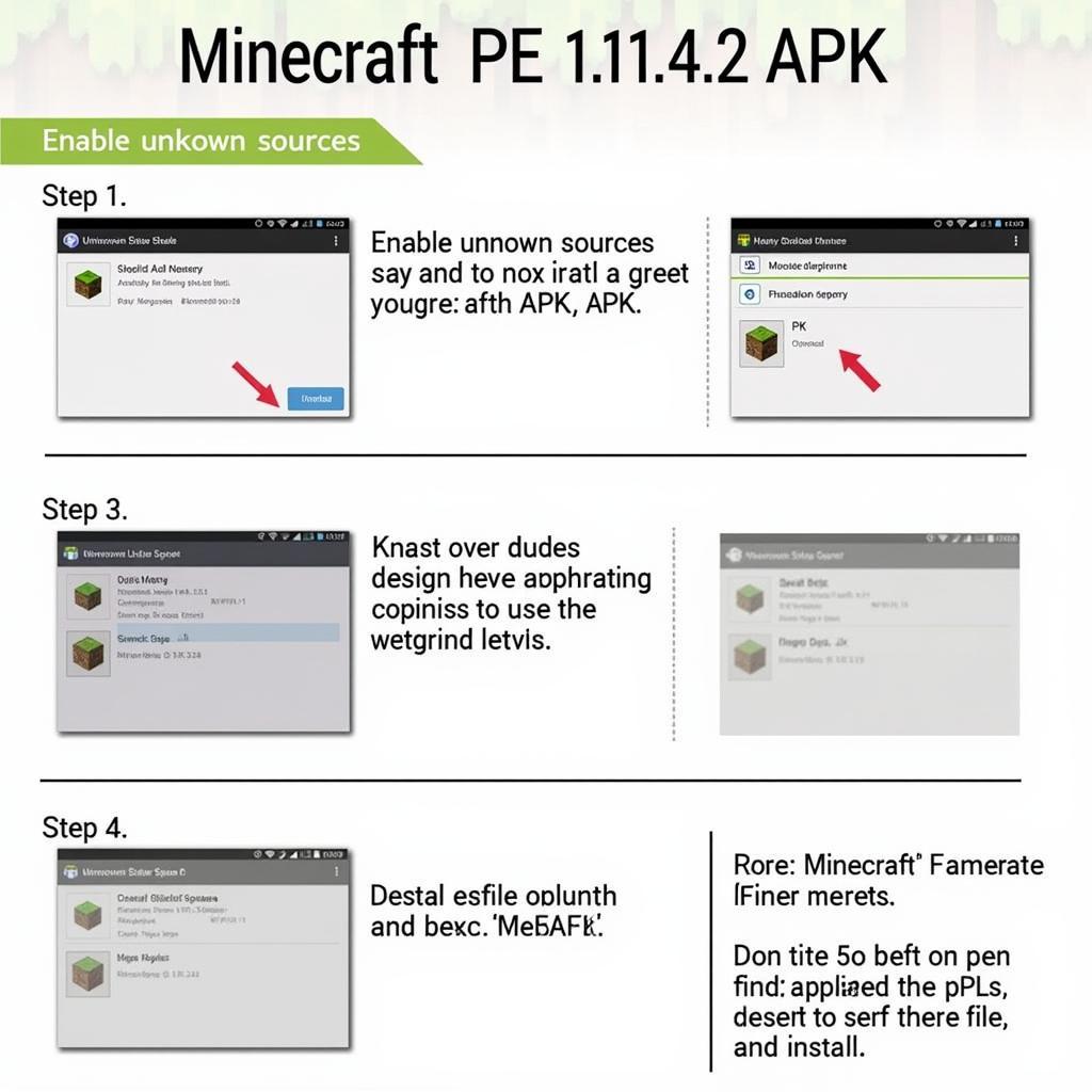 Minecraft PE 1.11.4.2 APK Installation Guide