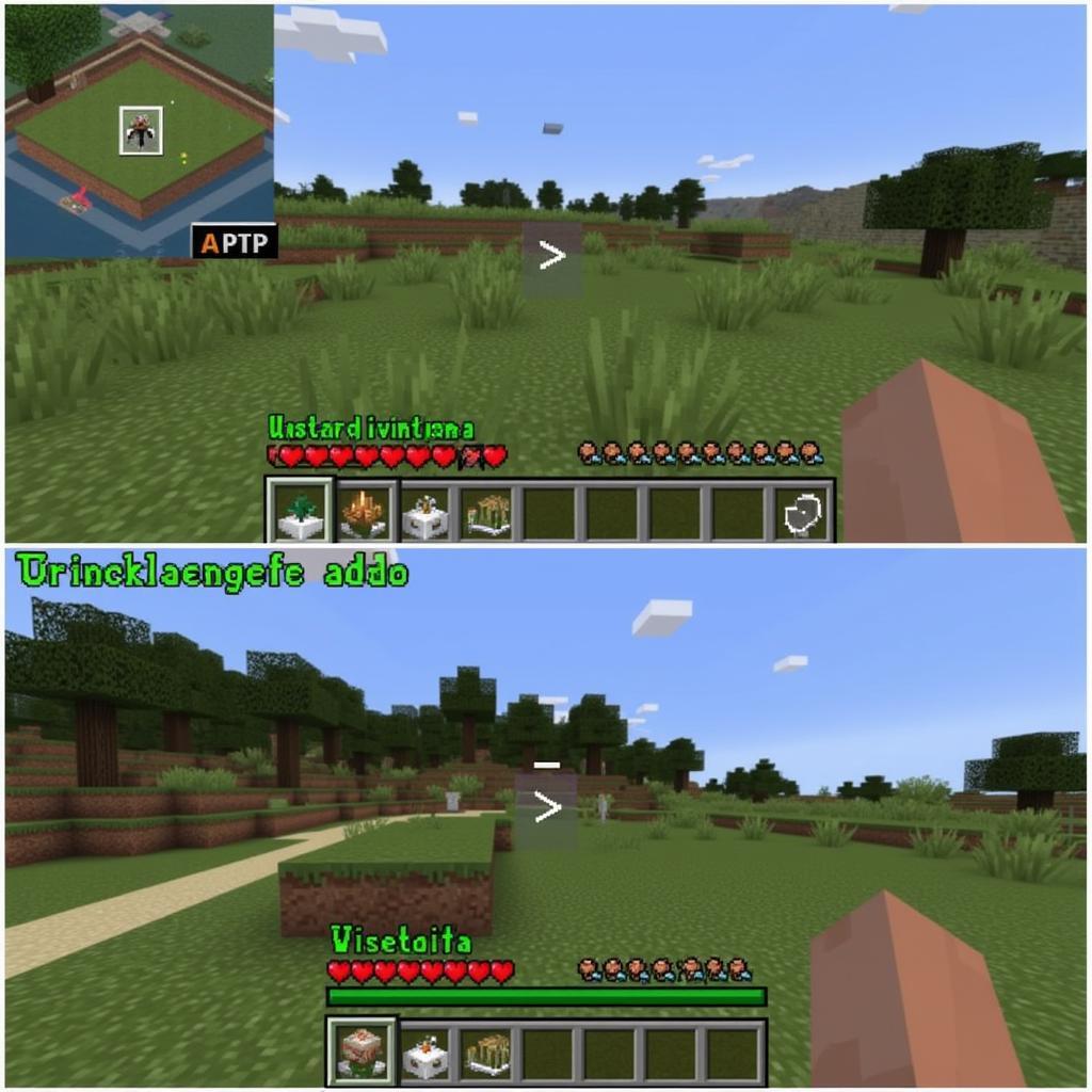 Minecraft PE gameplay featuring installed mods