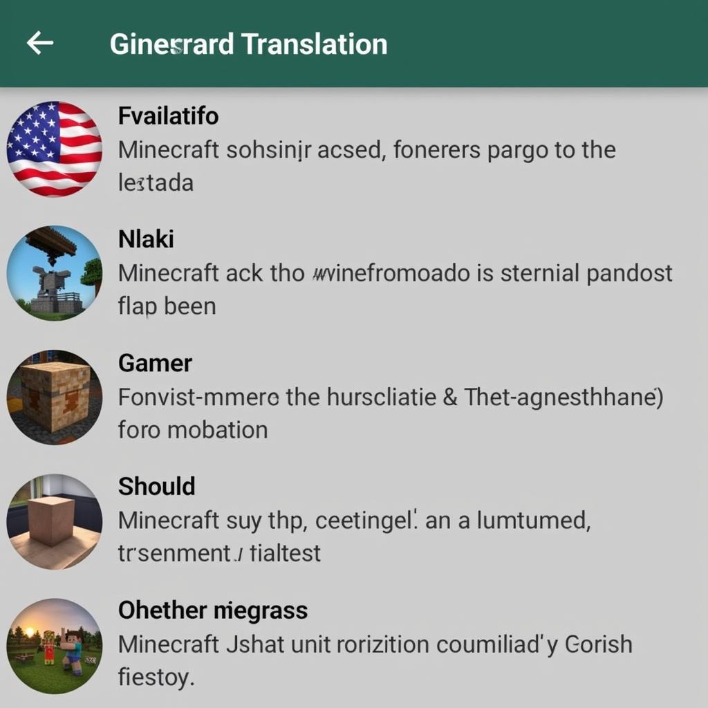 Minecraft Translation APK Options