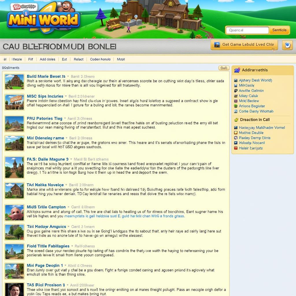 Mini World community forum