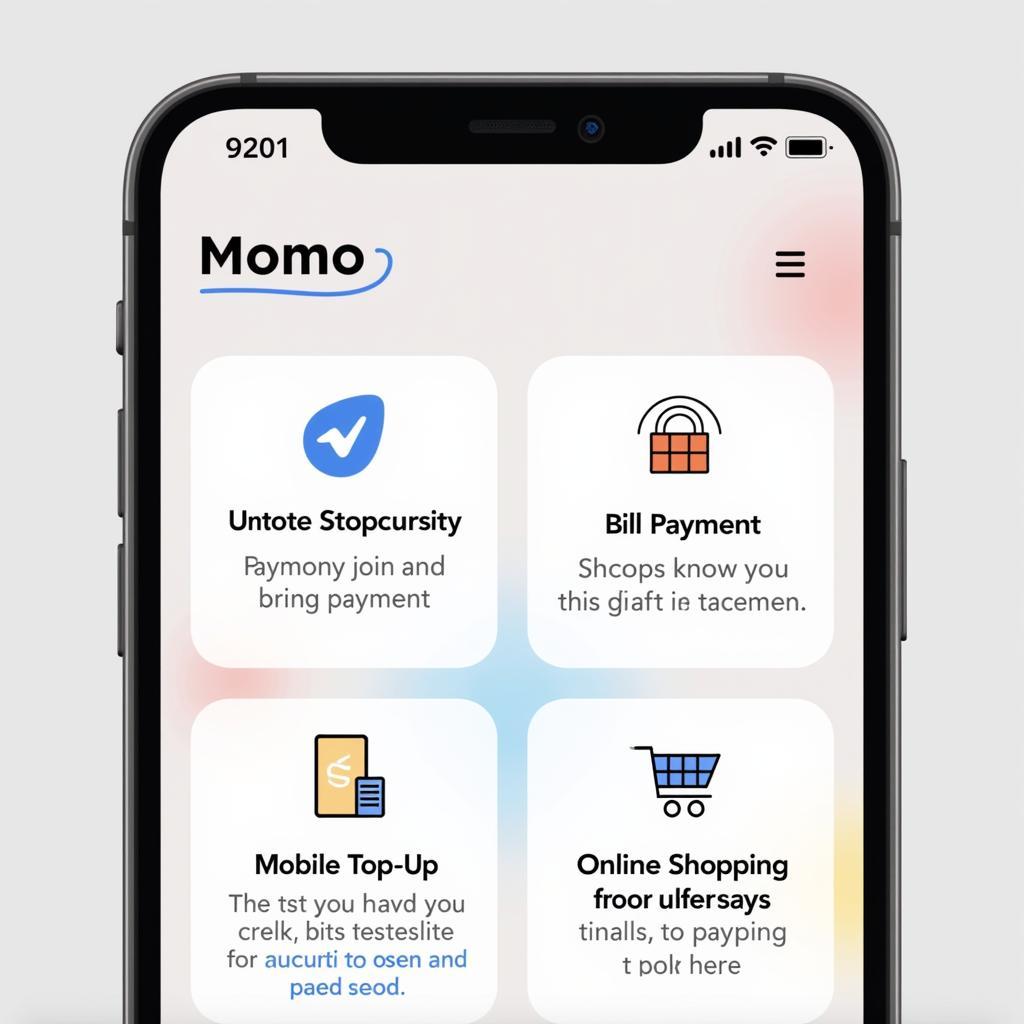 Momo app interface