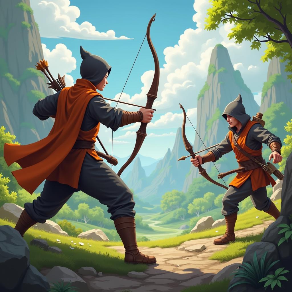 Monk Versus Archer in Braw Lof Legends