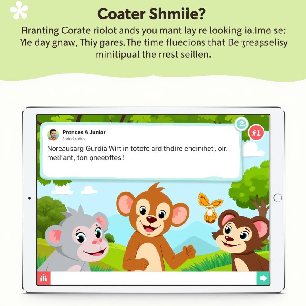 Monkey Junior interactive lesson screenshot