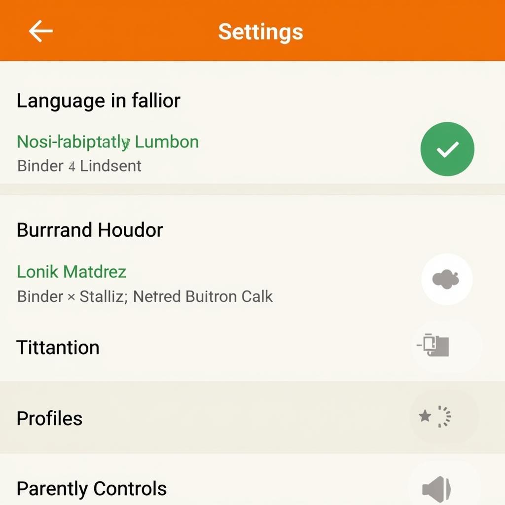 Monkey Junior app settings menu