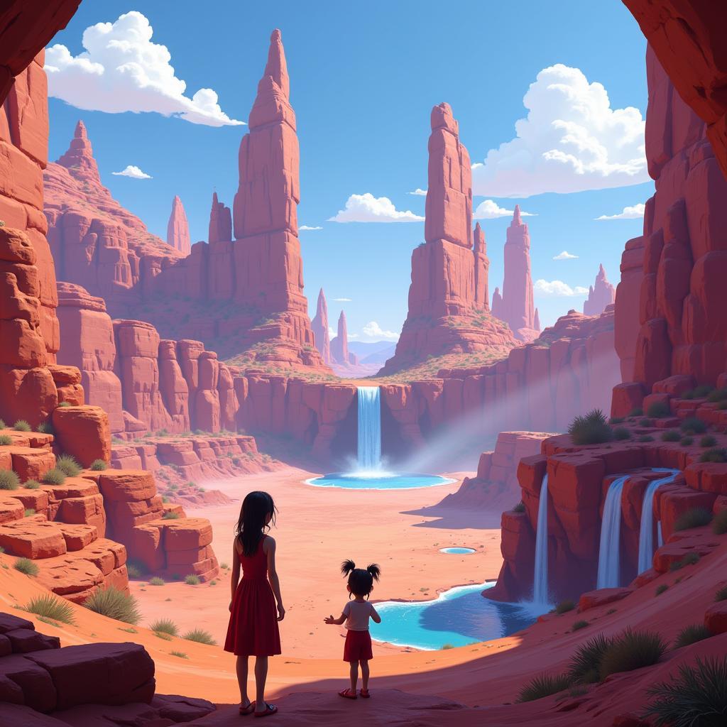 Monument Valley 2 Characters in Scenery