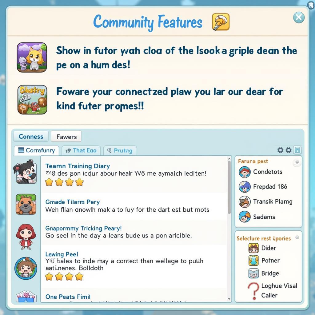  Screenshot of community features in Nai's Training Diary