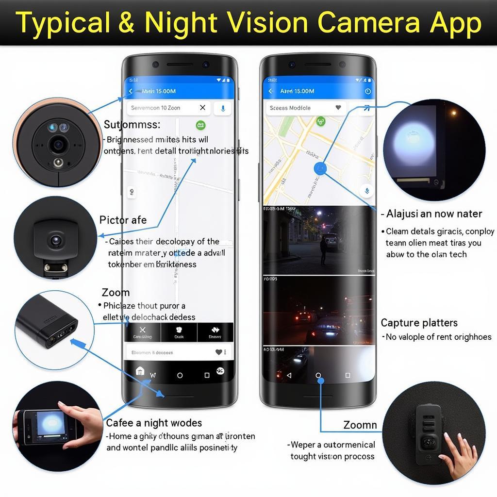 Night vision camera app interface