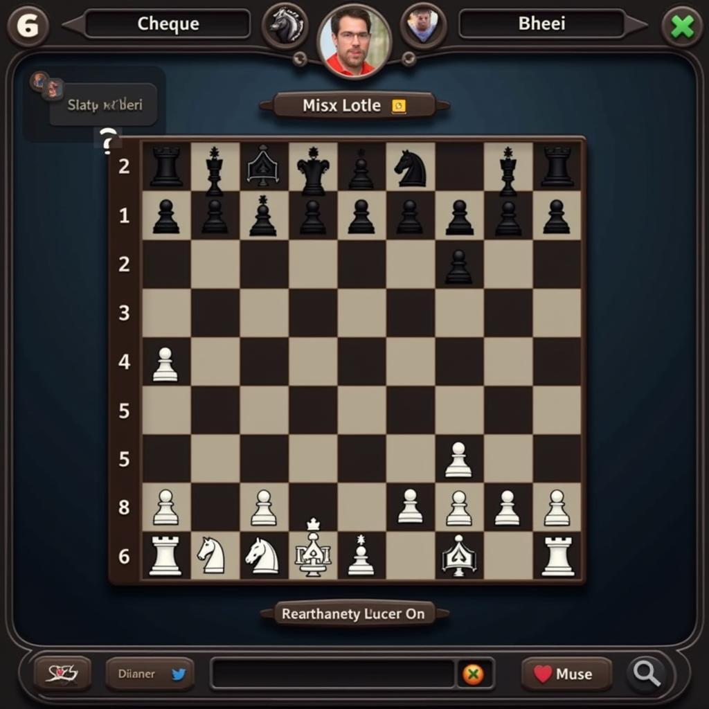 Two players engaged in an online chess match