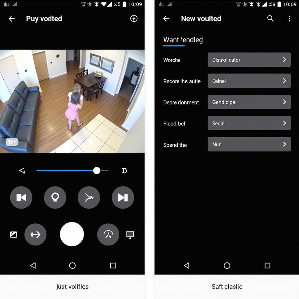 P2P Wifi Cam App Interface