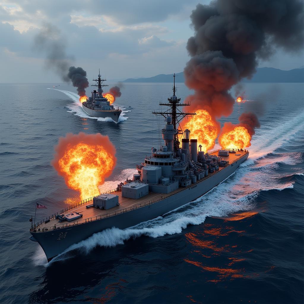 Pacific Warships Mod APK Gameplay