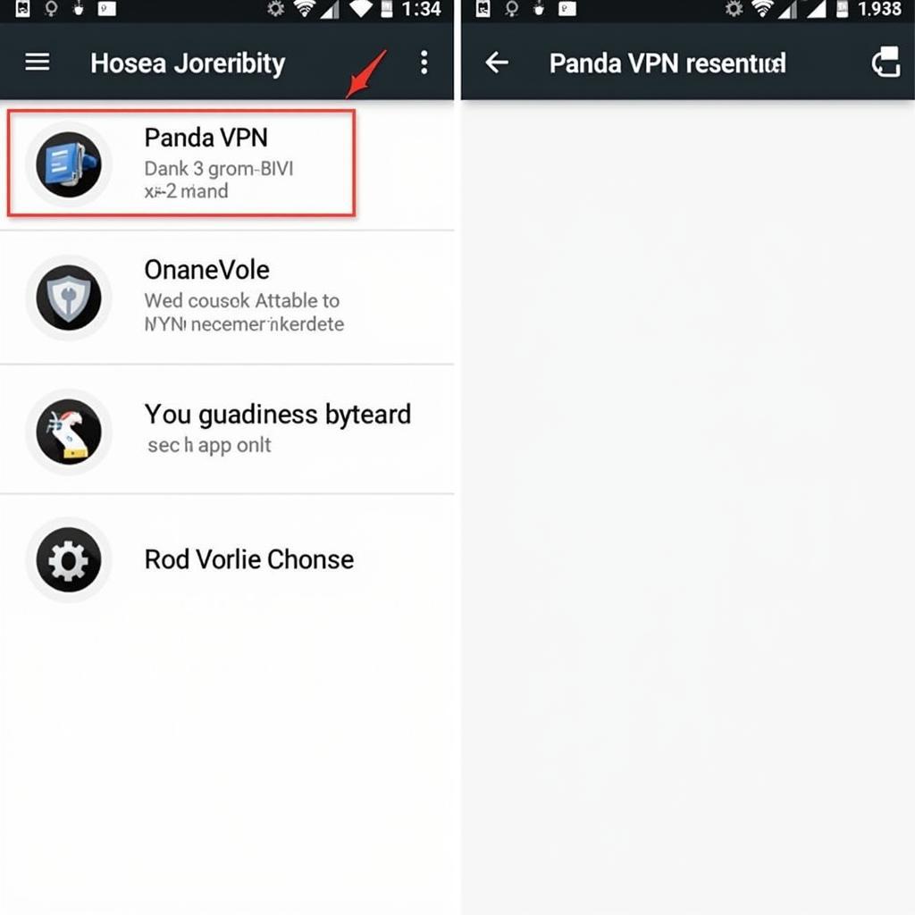 Panda VPN Pro Mod APK Interface