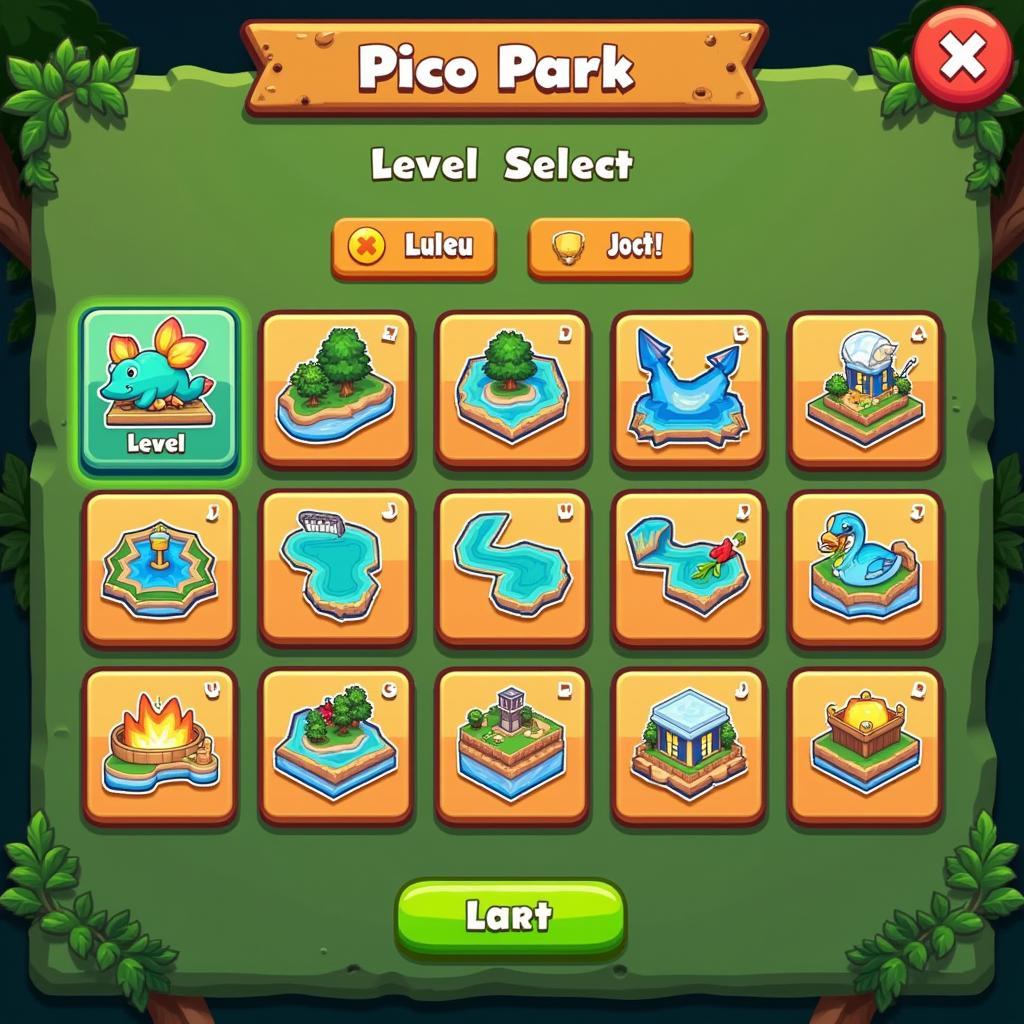 Pico Park Level Select Screen