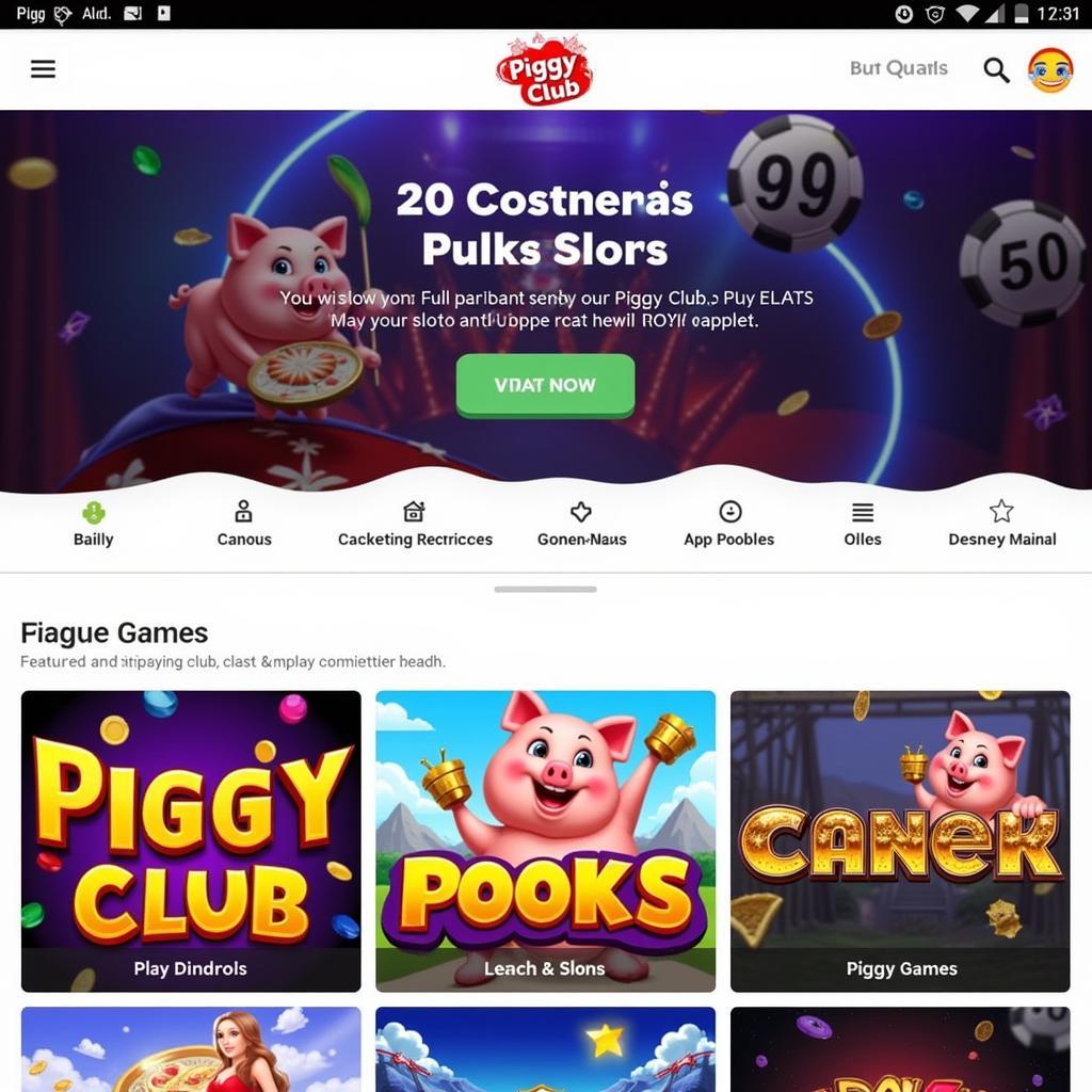 Piggy Club APK Homepage