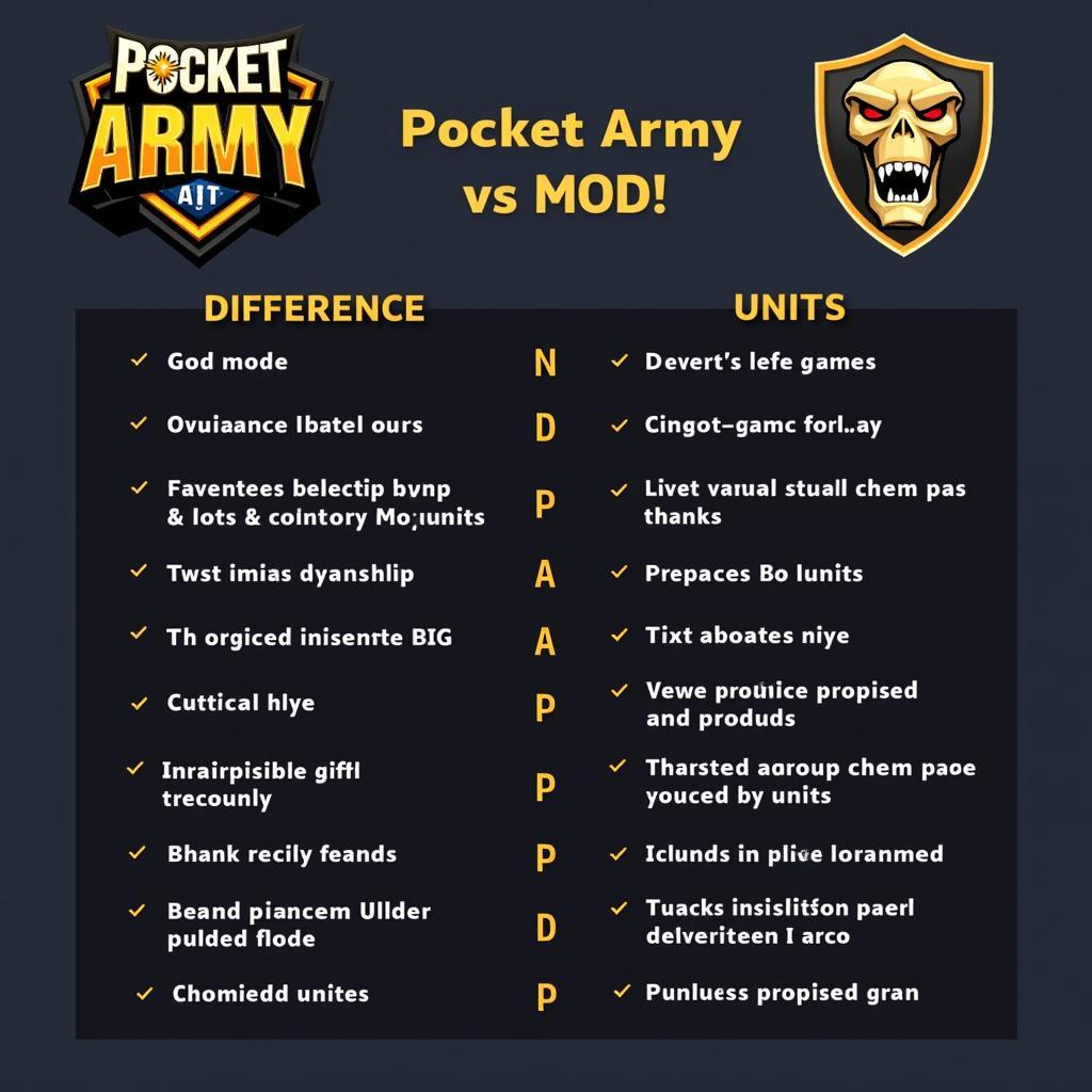 Pocket Army Mod Features