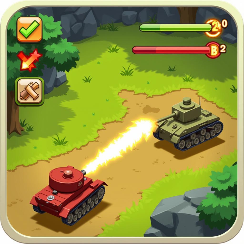 Pocket Tanks Deluxe Mod APK Gameplay Screenshot