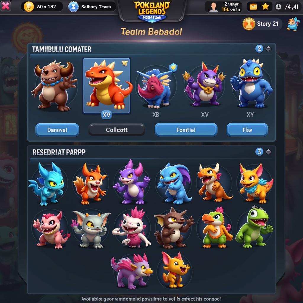 Pokeland Legends Mod APK Team Building