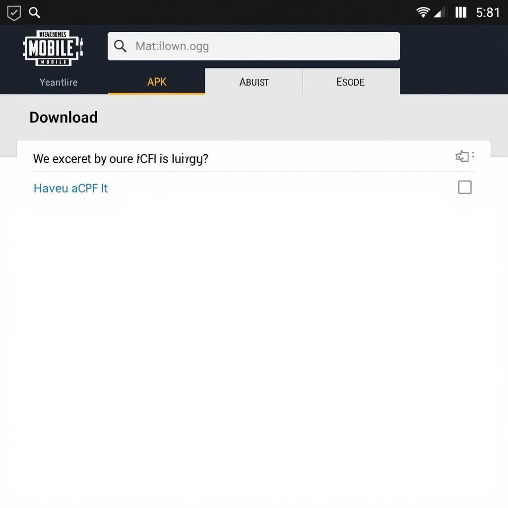 Downloading PUBG Mobile APK