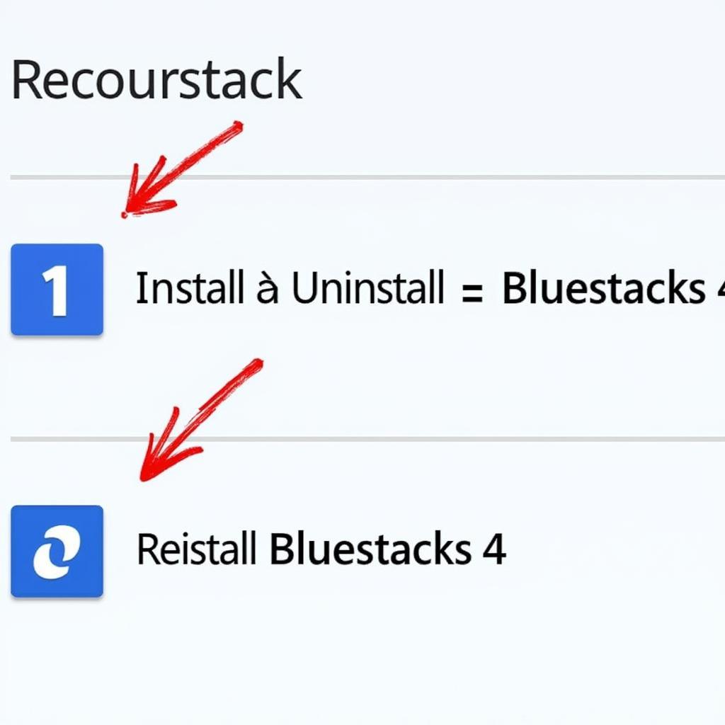 reinstall Bluestacks icon