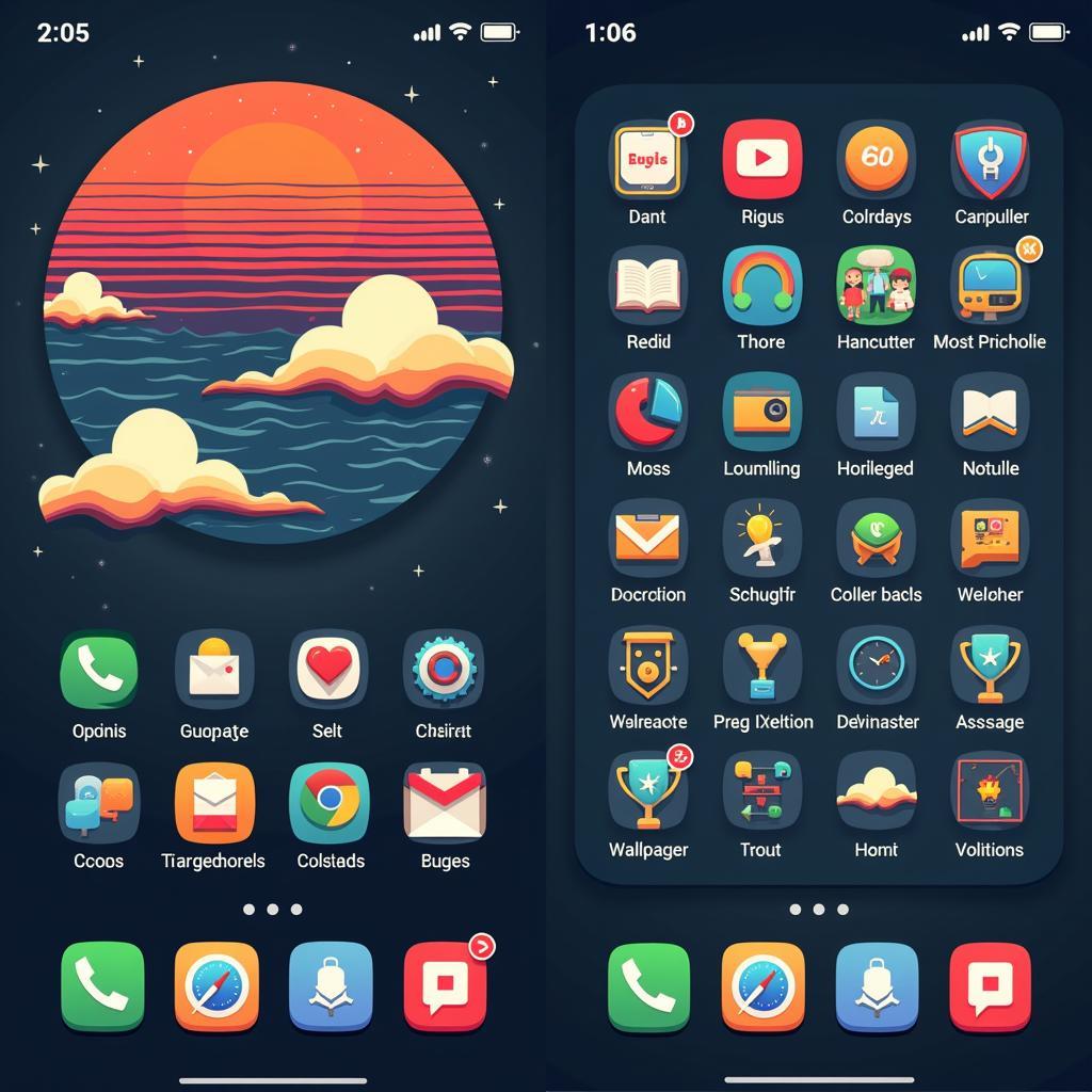 Customized Home Screen with Xetroxicon Pack