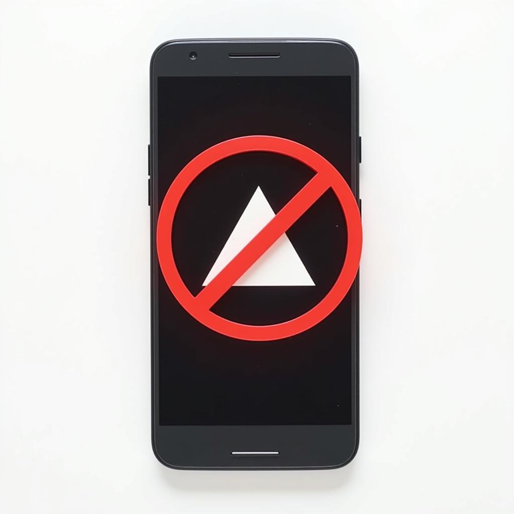 Rooted Android Device with Warning Sign