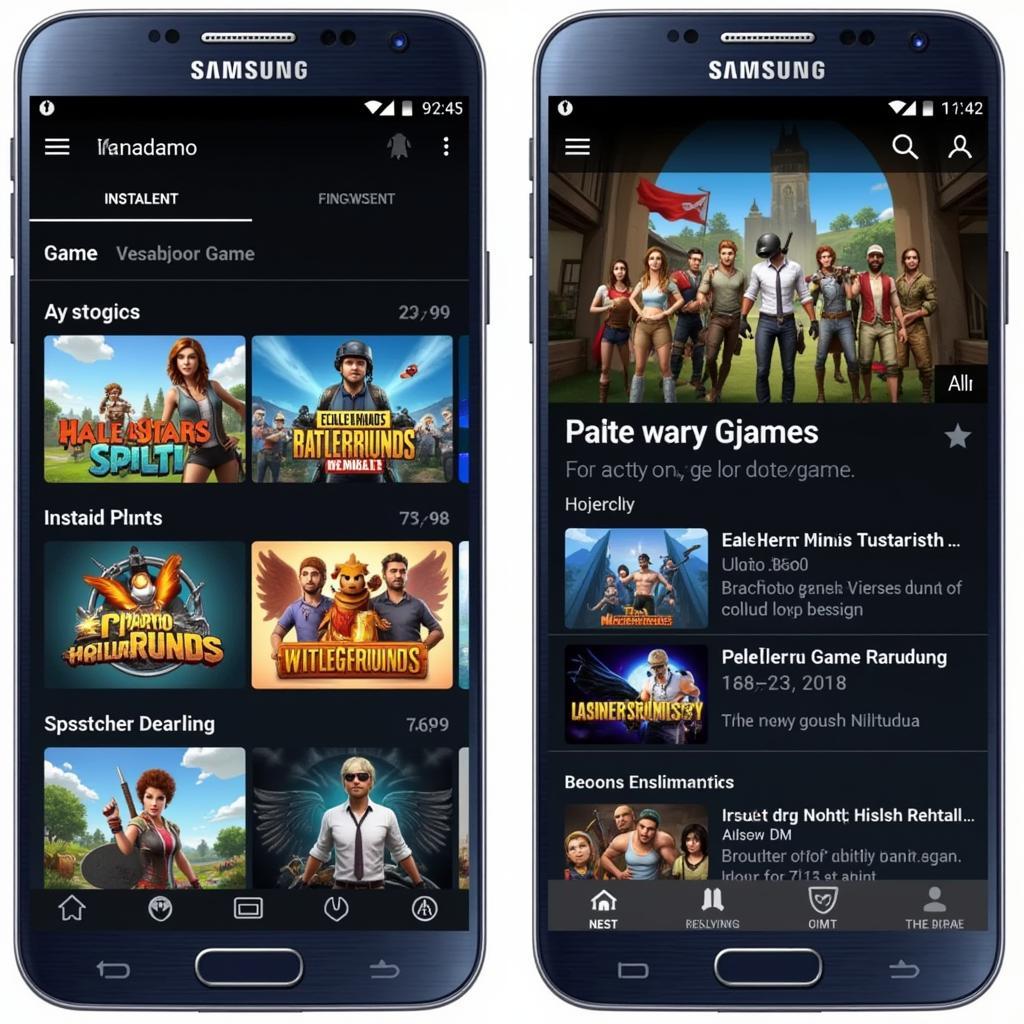 Samsung Game Launcher Interface