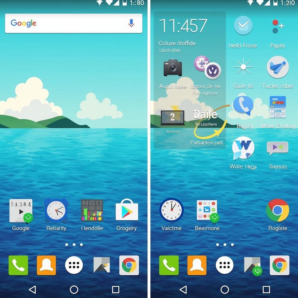 Seaside Launcher Theme Applied