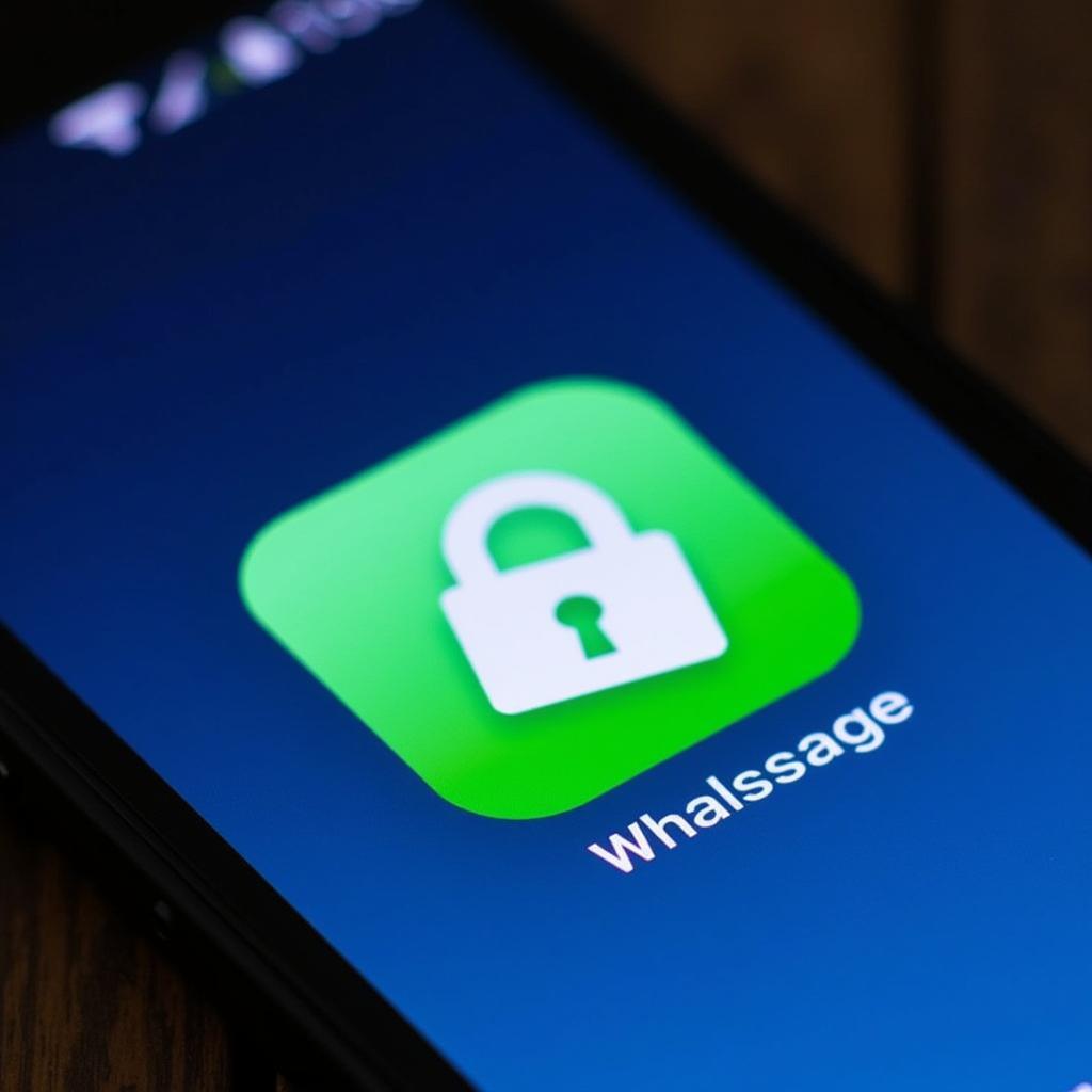 Secure SMS Push APK encryption: padlock on a messaging app