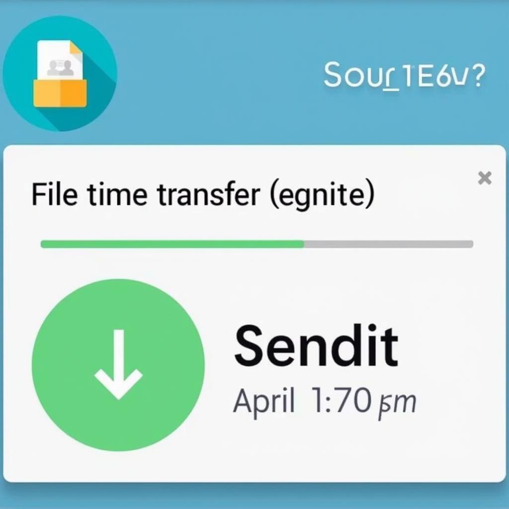 Sendit APK file transfer in progress