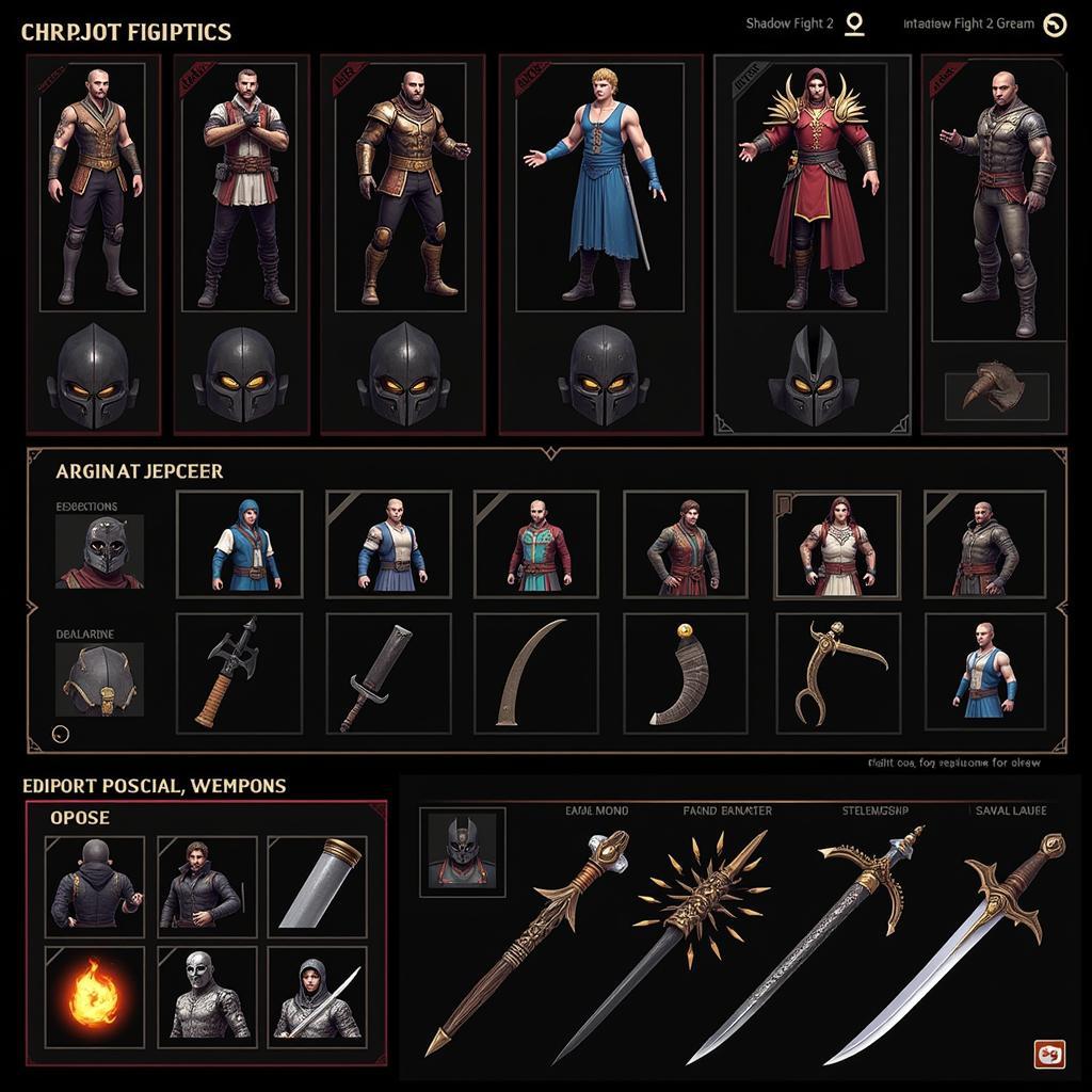 Shadow Fight 2 character customization screen