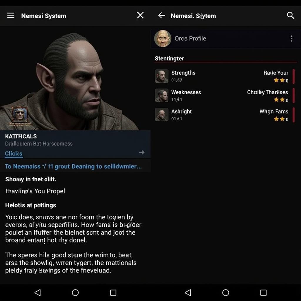 Shadow of War Mobile APK Nemesis System Example