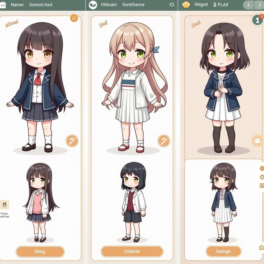 Shoujo City 3D APK Character Customization Screen