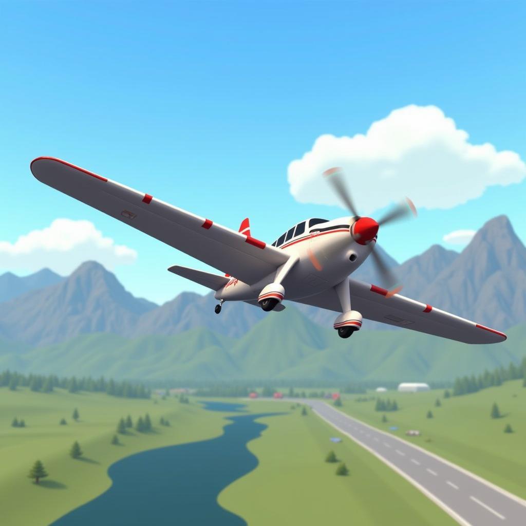 Flying a Custom Plane in Simple Planes APK