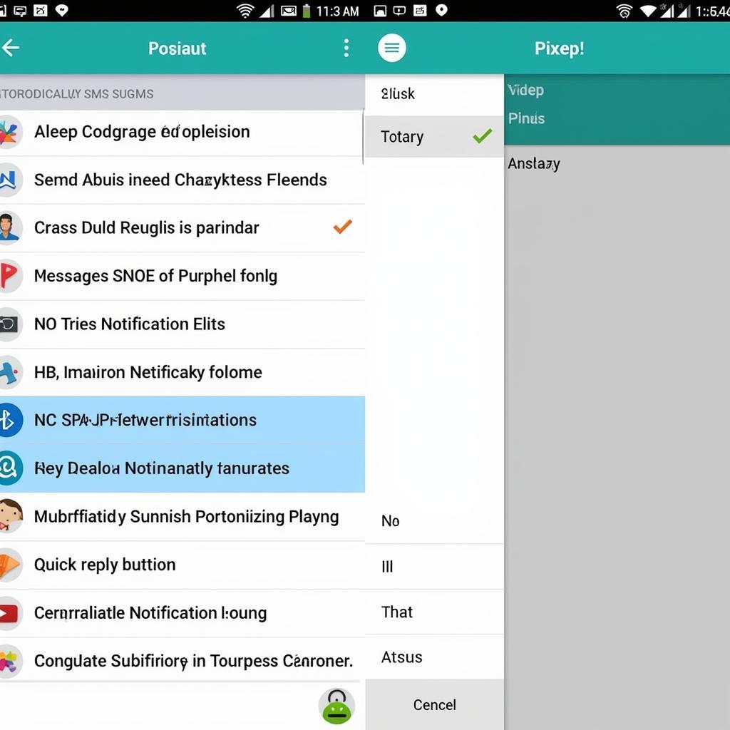 SMS push APK features: Notifications, Messages, Customization