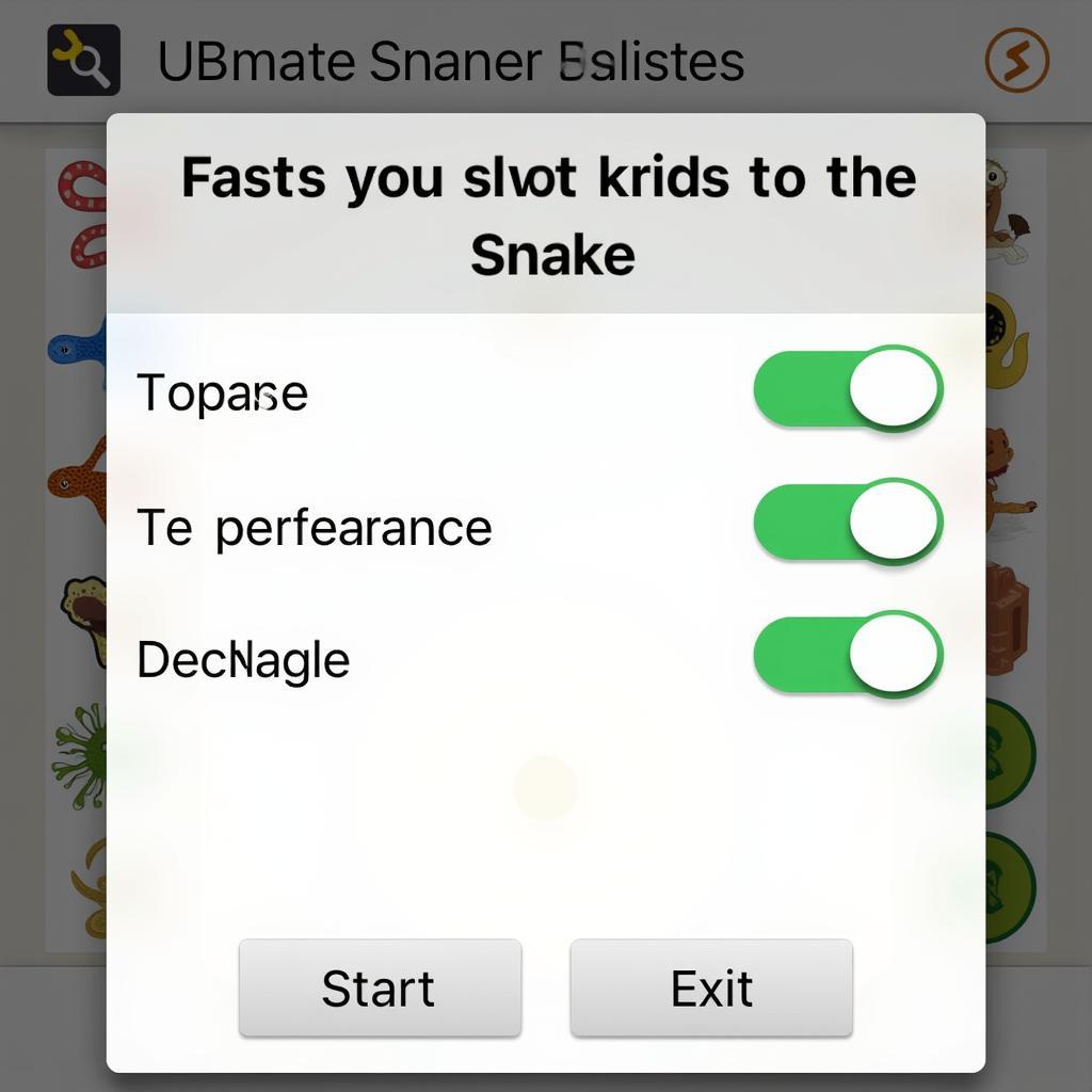 Snake Prank App Interface