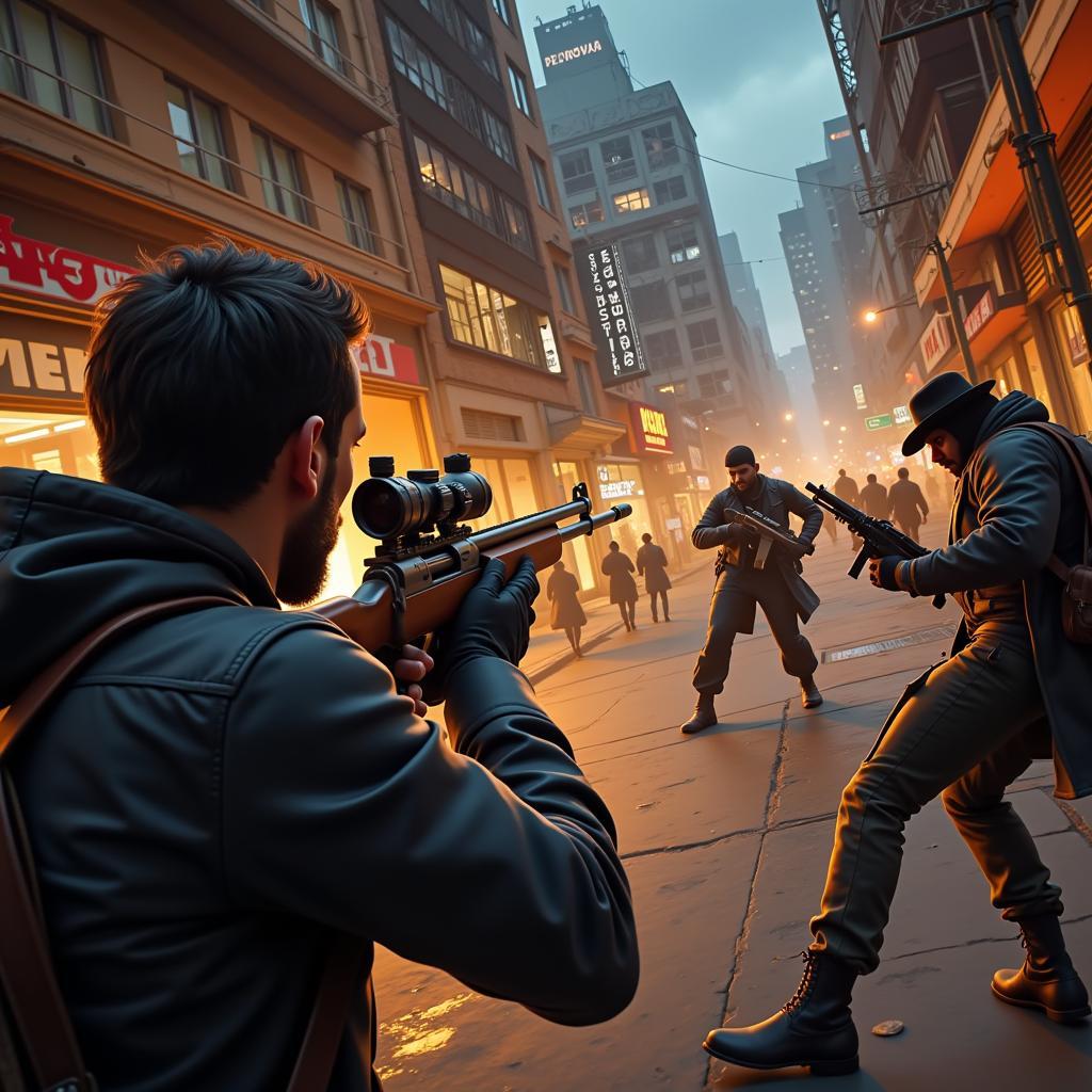 Gameplay screenshot of Snipers vs Thieves