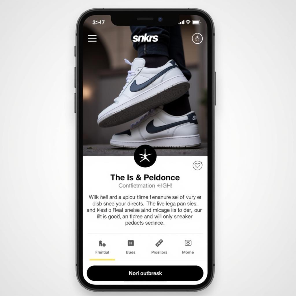 Snkrs app interface screenshot