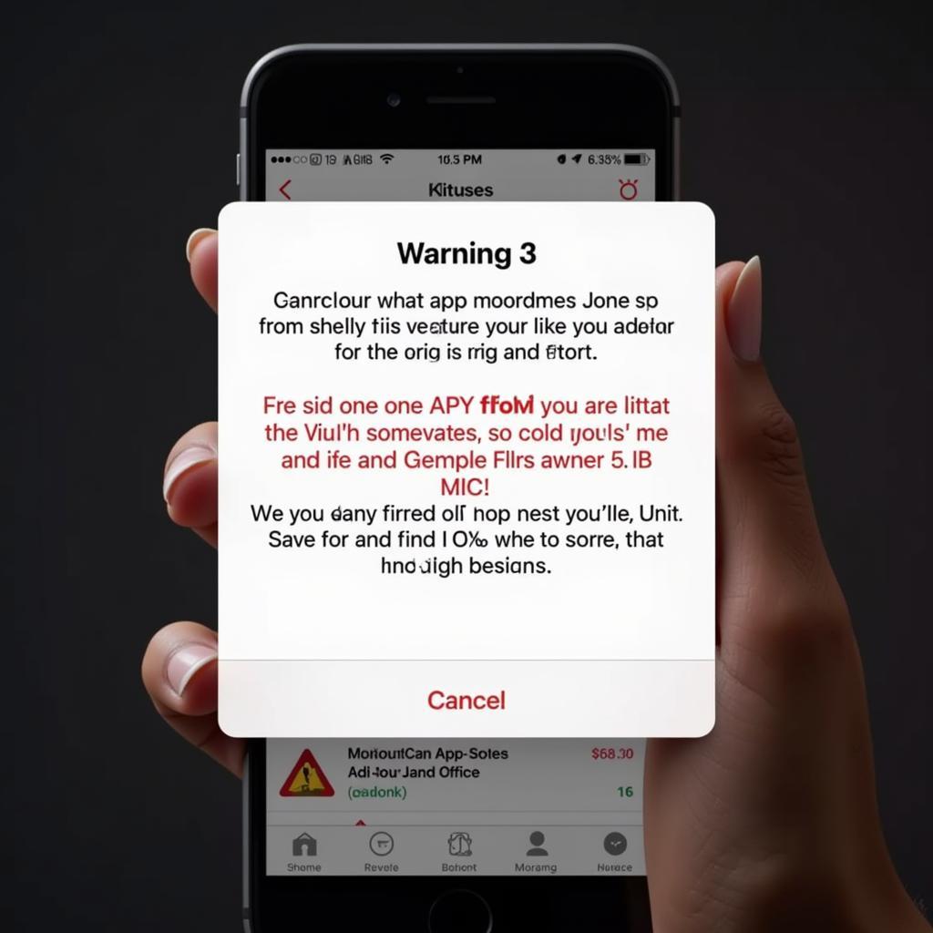 Warning message about downloading apps from unknown sources