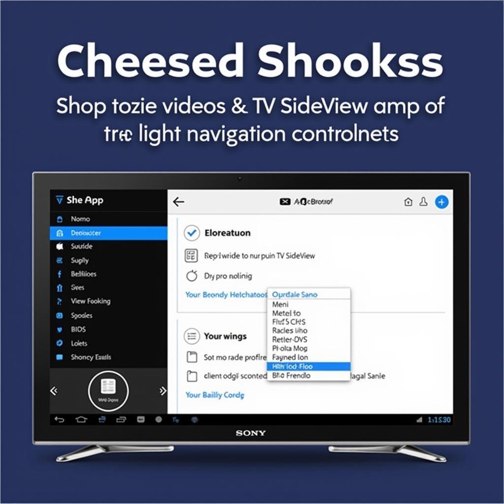 Sony Video & TV SideView App Interface