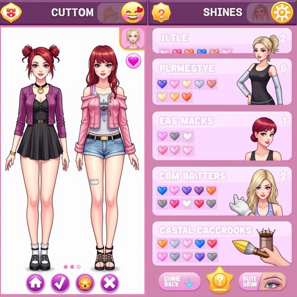 Star Girl Mod APK Character Customization Screenshot