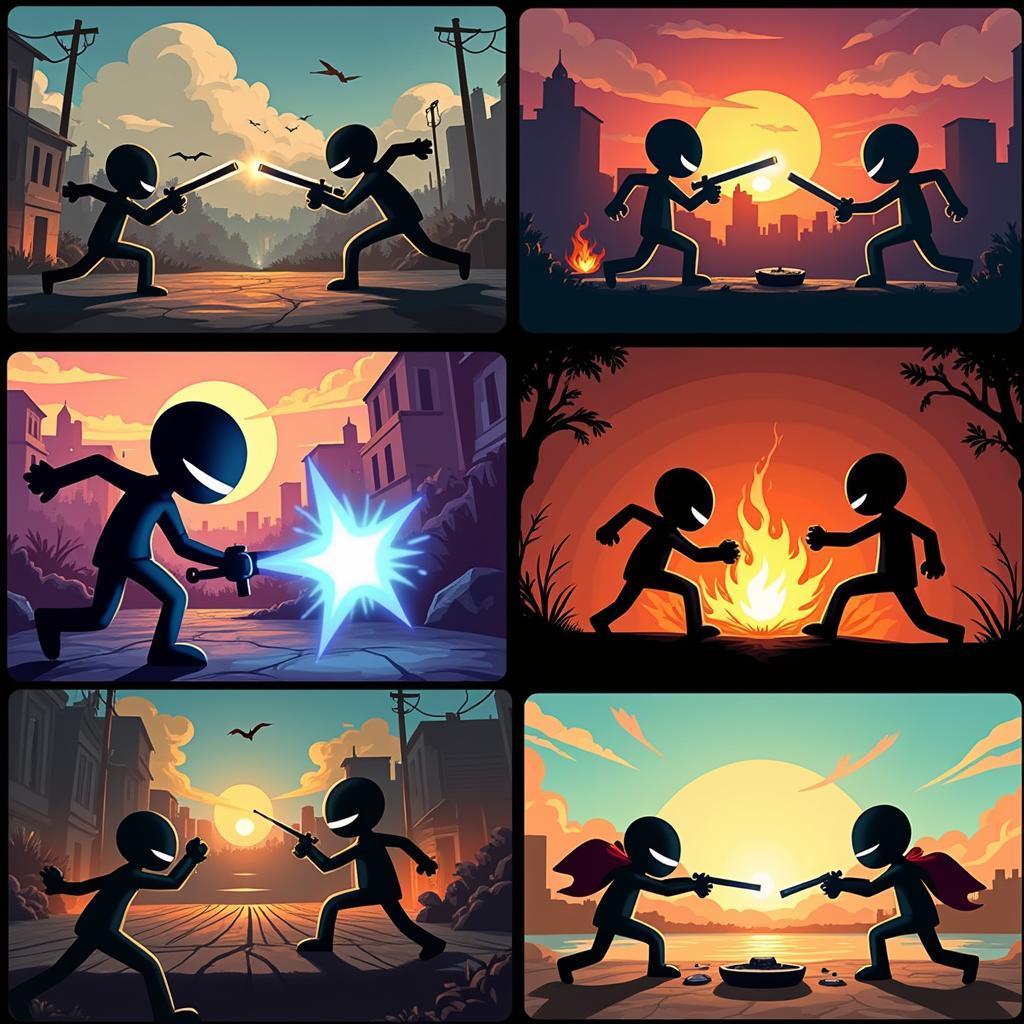 Variety of Stickman Combat Games