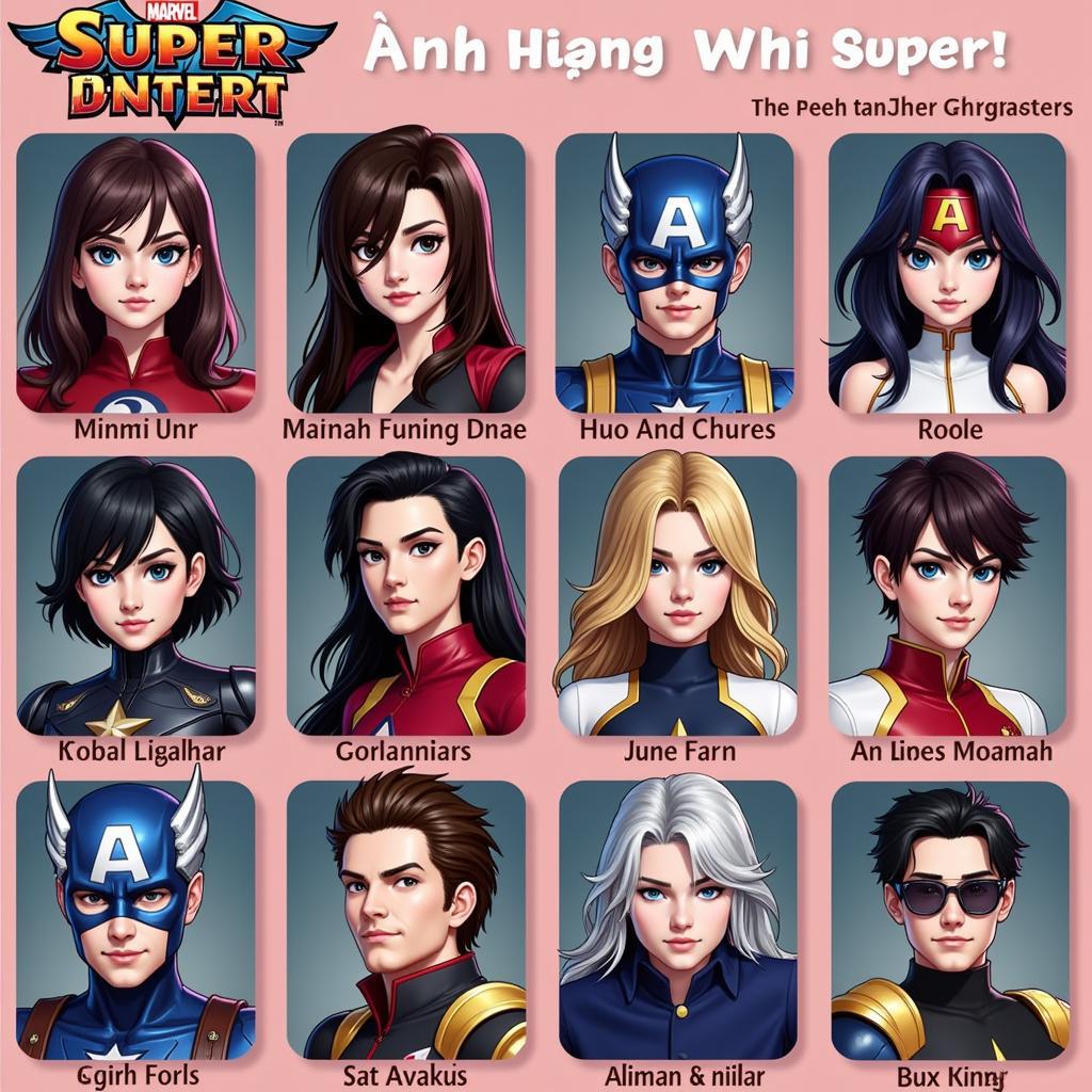 Super Anh Hùng Hội Tụ APK Character Roster